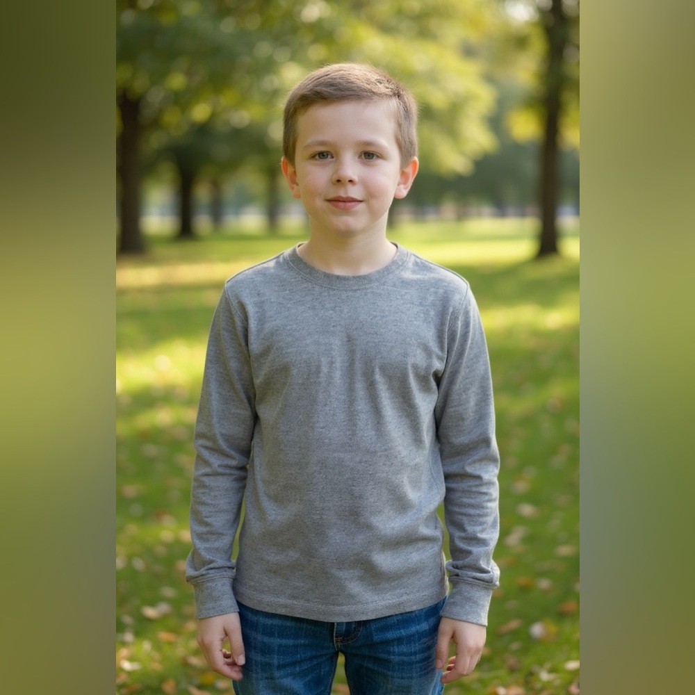 Old Navy Heather Gray Long-sleeve Thermal Tee